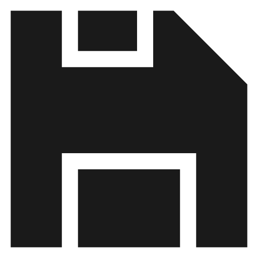 Floppy disk solid icon, filled style, from Sharp free icons