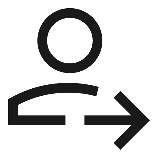 Following icon, line style, from Sharp free icons