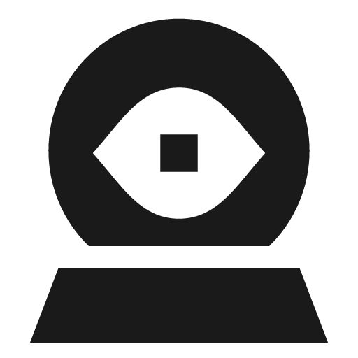Fortune telling sphere solid icon, filled style, from Sharp free icons