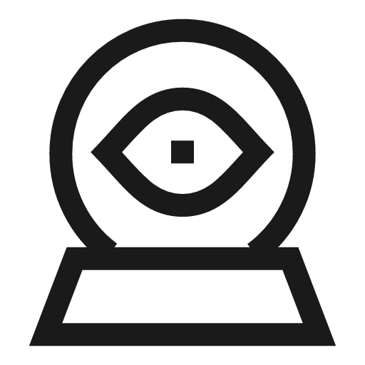 Fortune telling sphere icon, line style, from Sharp free icons