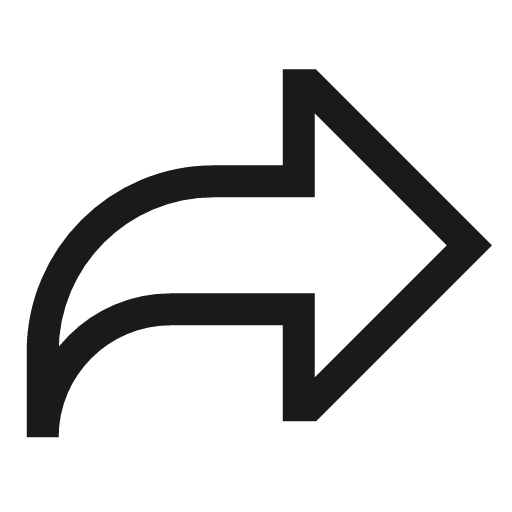 Forward email icon, line style, from Sharp free icons