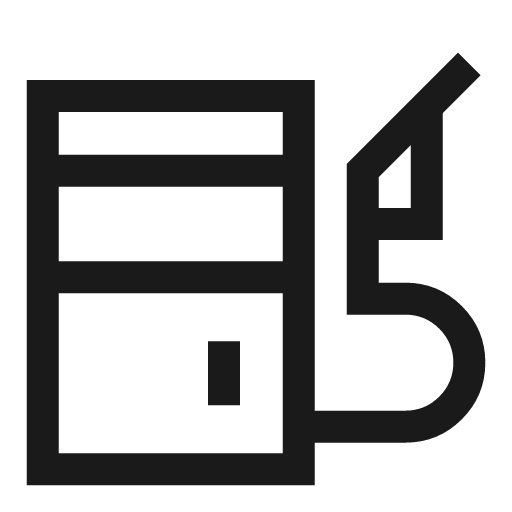Gas station fuel petroleum icon, line style, from Sharp free icons