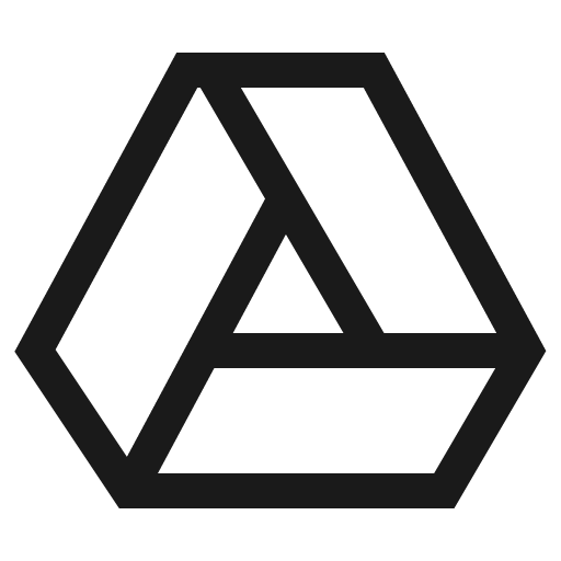 Google drive icon, line style, from Sharp free icons