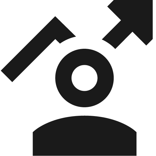 Graph arrow user increase remix icon, solid style, from Sharp free icons