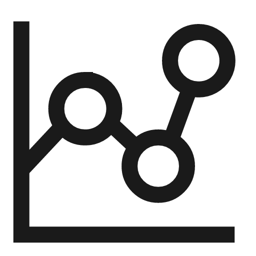 Graph dot icon, line style, from Sharp free icons
