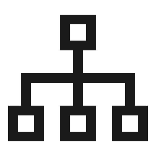 Hierarchy 2 icon, line style, from Sharp free icons