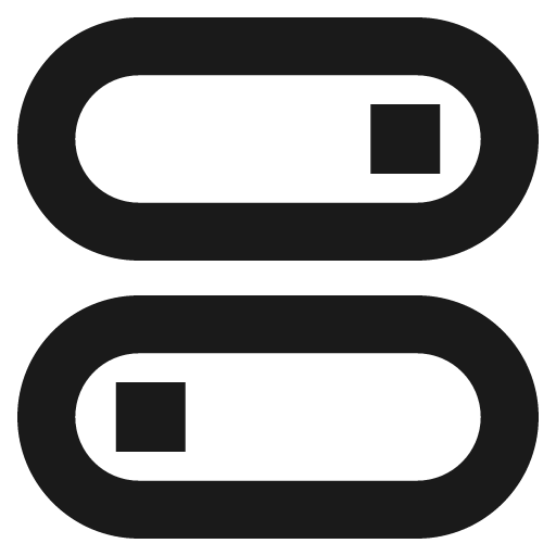 Horizontal toggle button remix icon, solid style, from Sharp free icons