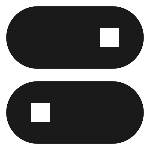 Horizontal toggle button solid icon, filled style, from Sharp free icons
