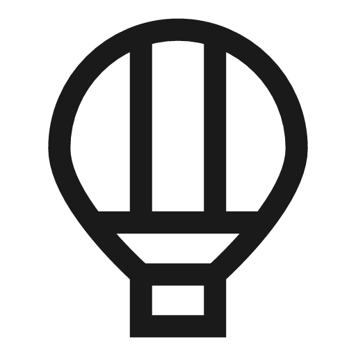 Hot air balloon icon, line style, from Sharp free icons