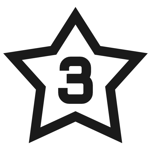 Hotel three star icon, line style, from Sharp free icons