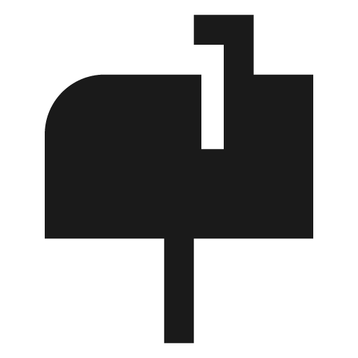 Inbox post solid icon, filled style, from Sharp free icons