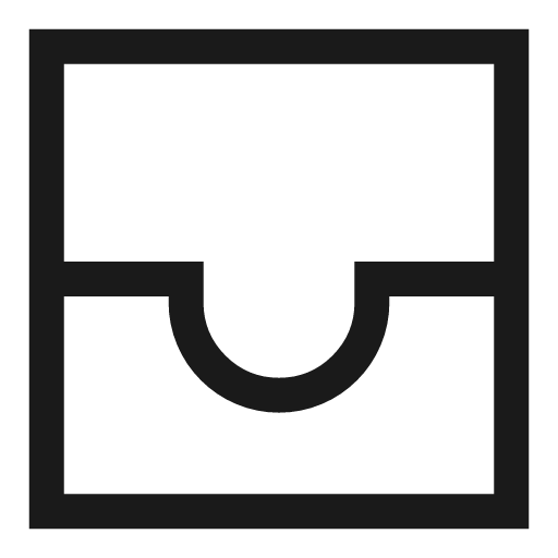 Inbox icon, line style, from Sharp free icons