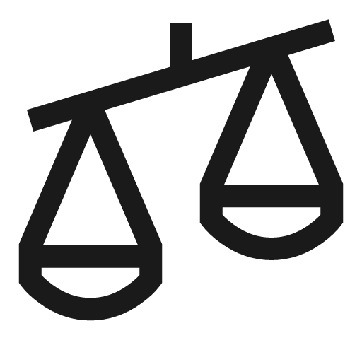 Justice scale 2 icon, line style, from Sharp free icons