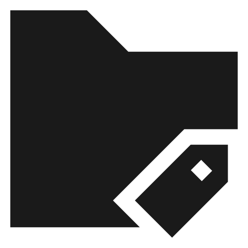 Label folder tag solid icon, filled style, from Sharp free icons