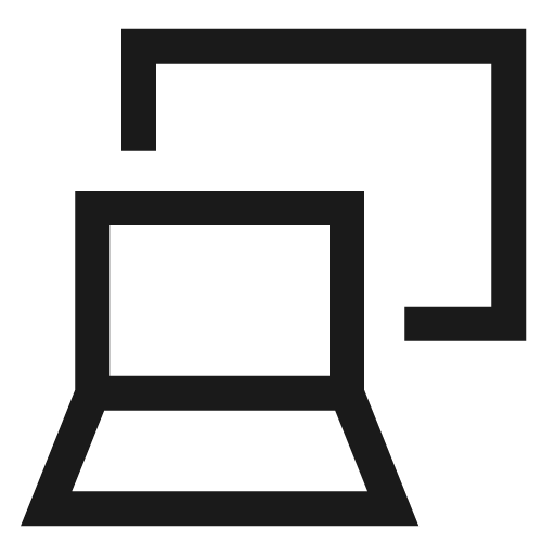 Laptop project screen icon, line style, from Sharp free icons
