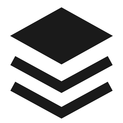 Layers 1 solid icon, filled style, from Sharp free icons