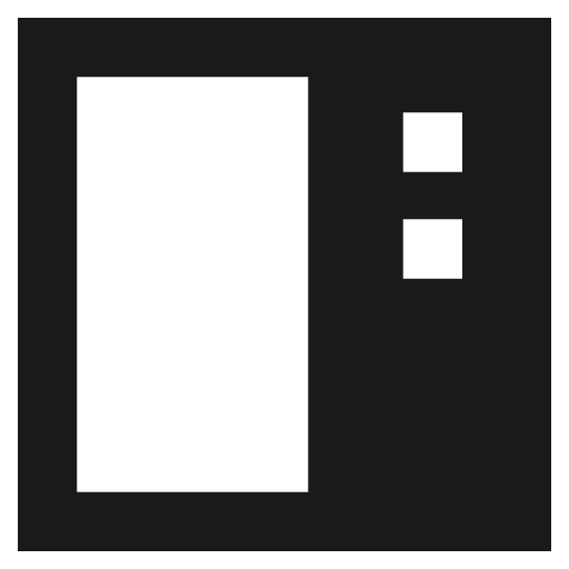 Layout right sidebar remix icon, solid style, from Sharp free icons