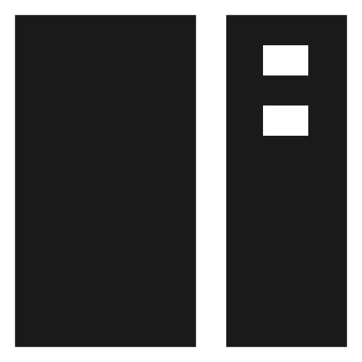 Layout right sidebar solid icon, filled style, from Sharp free icons