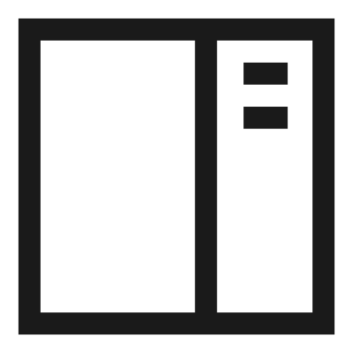 Layout right sidebar icon, line style, from Sharp free icons