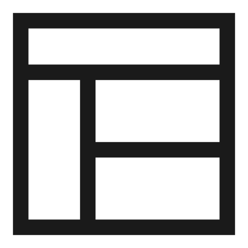 Layout window 2 icon, line style, from Sharp free icons