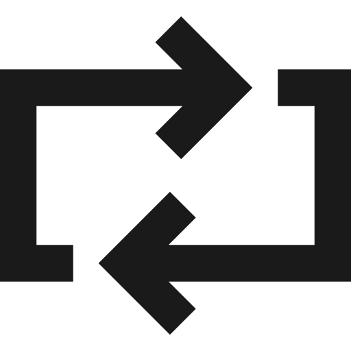 Line arrow reload horizontal 2 remix icon, solid style, from Sharp free icons