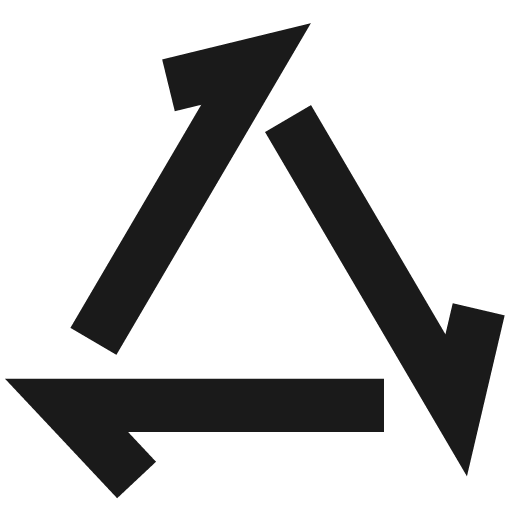Line arrow triangle loop remix icon, solid style, from Sharp free icons