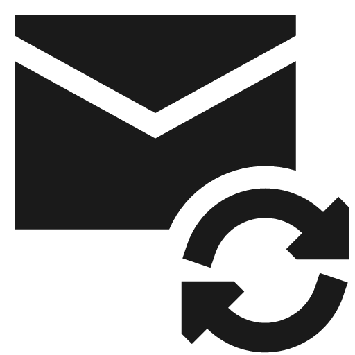 Mail loading solid icon, filled style, from Sharp free icons