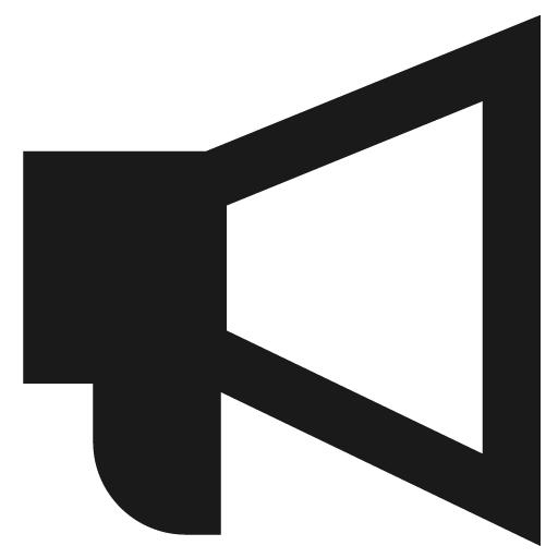 Megaphone 2 remix icon, solid style, from Sharp free icons
