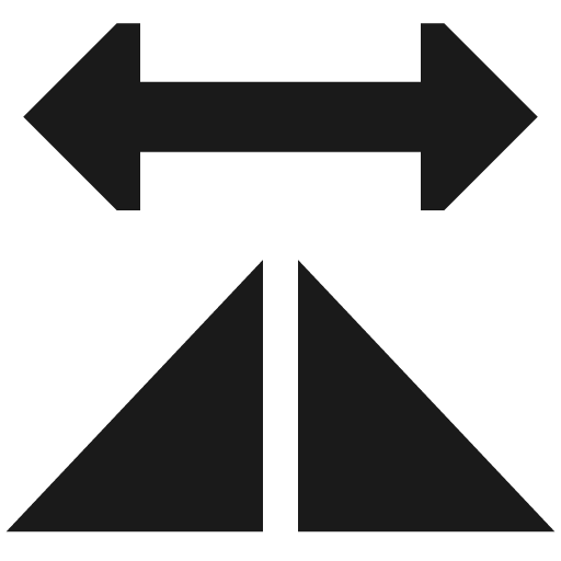 Mirror horizontally solid icon, filled style, from Sharp free icons