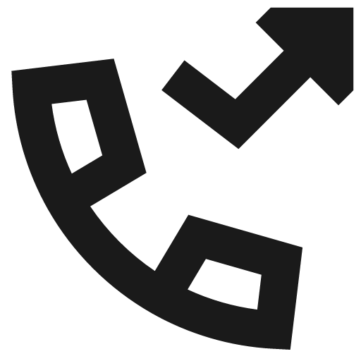 Missed call remix icon, solid style, from Sharp free icons
