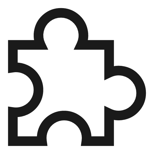 Module puzzle 2 icon, line style, from Sharp free icons