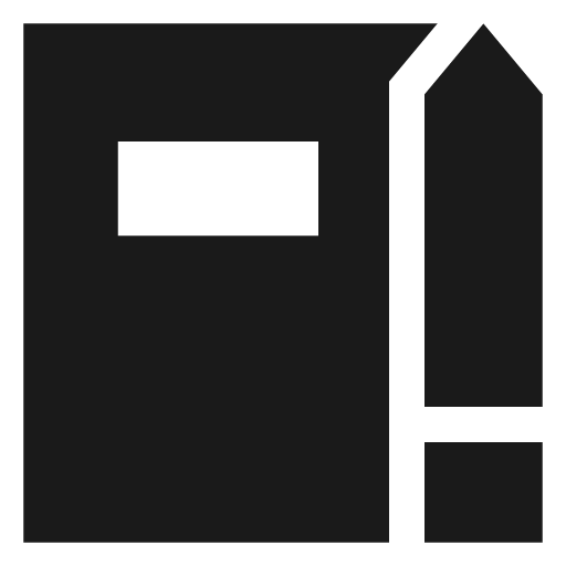 Notebook solid icon, filled style, from Sharp free icons
