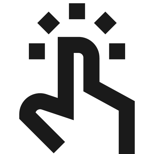 One finger short tap remix icon, solid style, from Sharp free icons