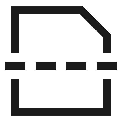 Page break icon, line style, from Sharp free icons