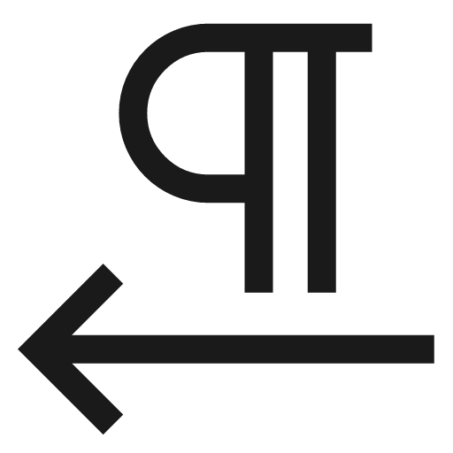 Paragraph right to left icon, line style, from Sharp free icons