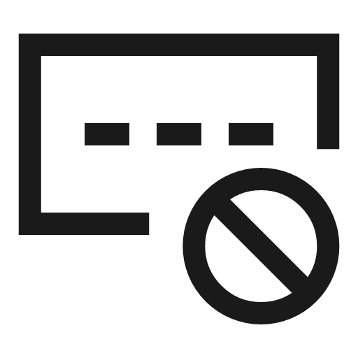 Password block icon, line style, from Sharp free icons