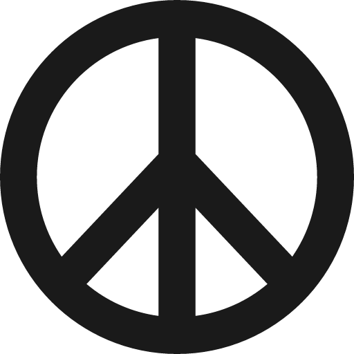 Peace symbol remix icon, solid style, from Sharp free icons