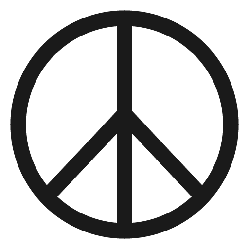 Peace symbol icon, line style, from Sharp free icons