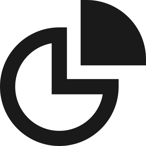 Pie chart remix icon, solid style, from Sharp free icons