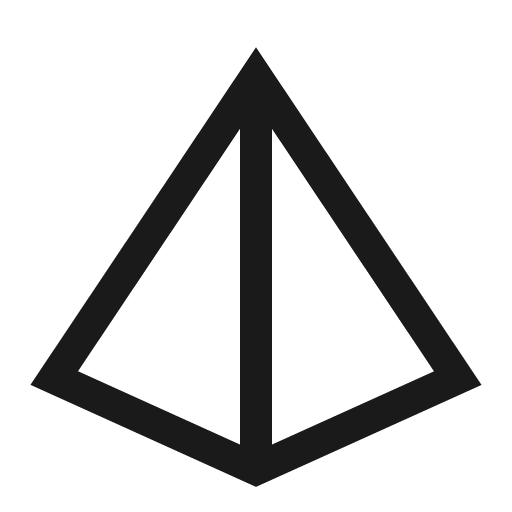 Pyramid shape icon, line style, from Sharp free icons