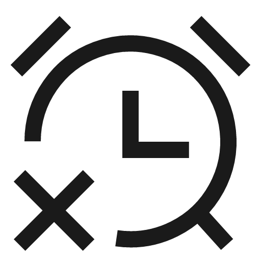 Remove alert clock icon, line style, from Sharp free icons