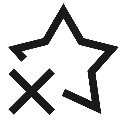 Remove favorite highlight icon, line style, from Sharp free icons