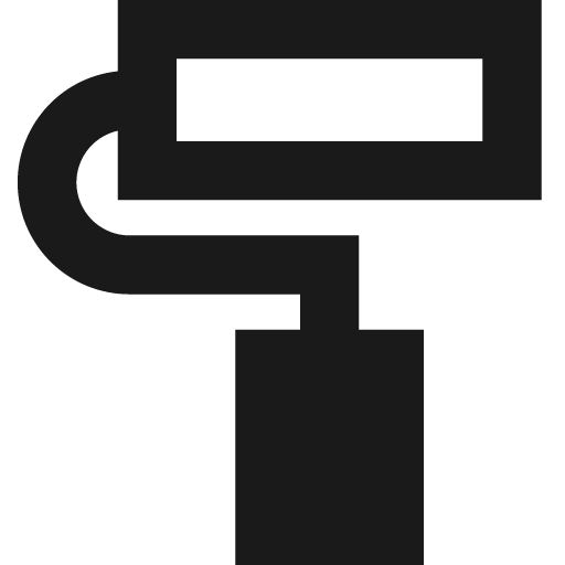 Roller paintbrush remix icon, solid style, from Sharp free icons