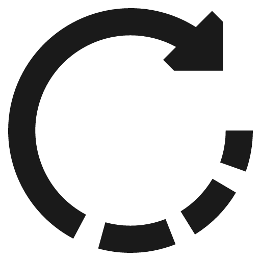 Rotate right solid icon, filled style, from Sharp free icons