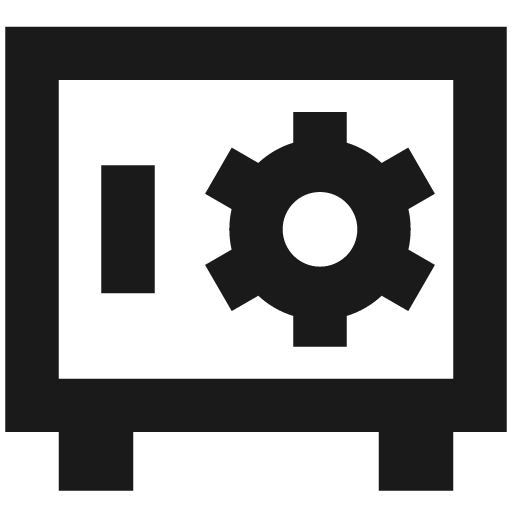 Safe vault remix icon, solid style, from Sharp free icons