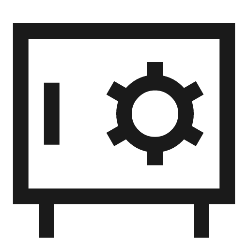 Safe vault icon, line style, from Sharp free icons