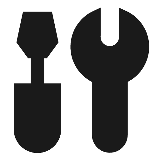 Screwdriver wrench solid icon, filled style, from Sharp free icons