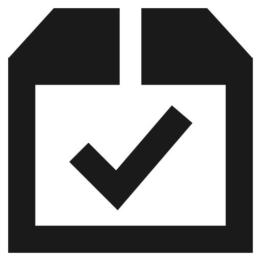 Shipment check remix icon, solid style, from Sharp free icons