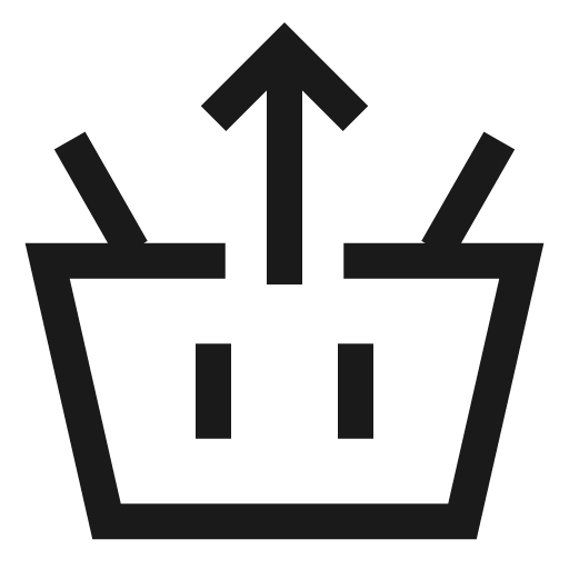 Shopping basket remove icon, line style, from Sharp free icons