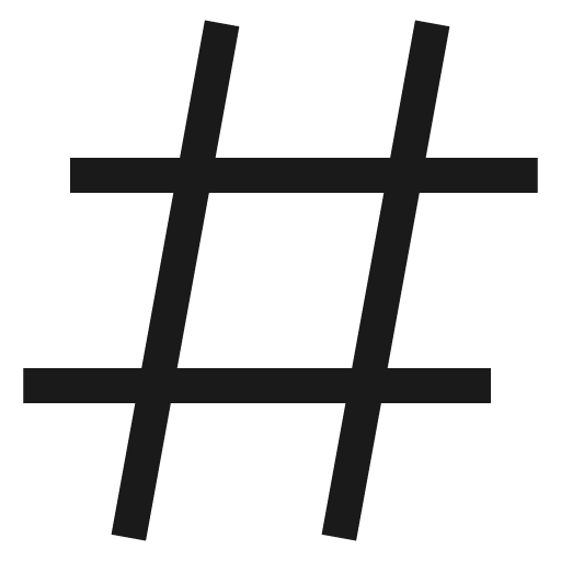 Sign hashtag icon, line style, from Sharp free icons